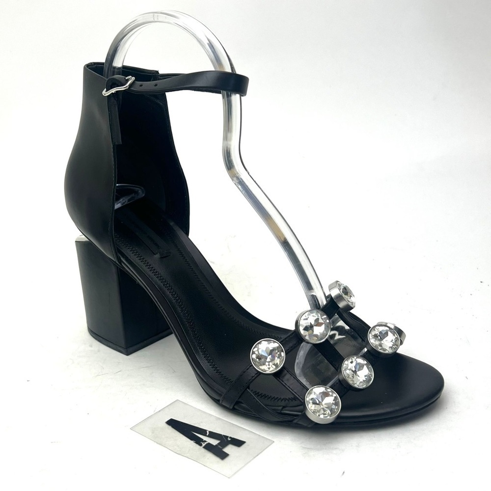 Alexander Wang Abby Crystal Embellished Sandal-Leather, Womens Size 10